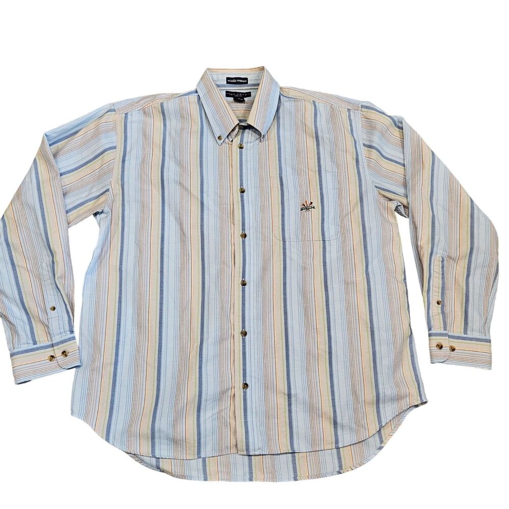 Ivy Crew Classics Men's Long Sleeve Button Down Shirt Size XL Wrinkle Resistant